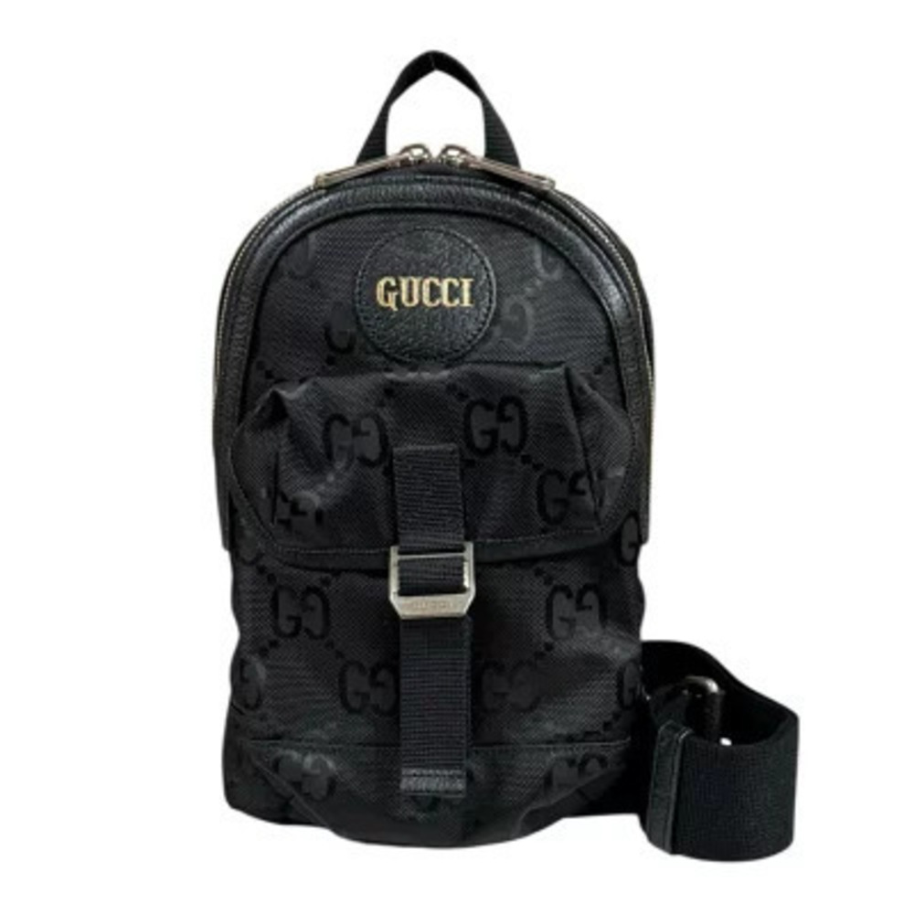 Gucci Sling Backpack Off the Grit Body Bag Black